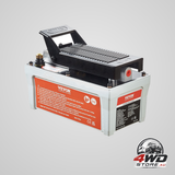 Air hydraulic pump, 10,000 PSI 1/2 gal reservoir, NPT 3/8in oil outlet, NPT 1/4in inlet, 6.6 ft pipe, foot actuated