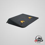 Upgraded rubber threshold ramp, 10.2 cm rise door ramp with 1 channel, natural rubber car ramp with non-slip textured