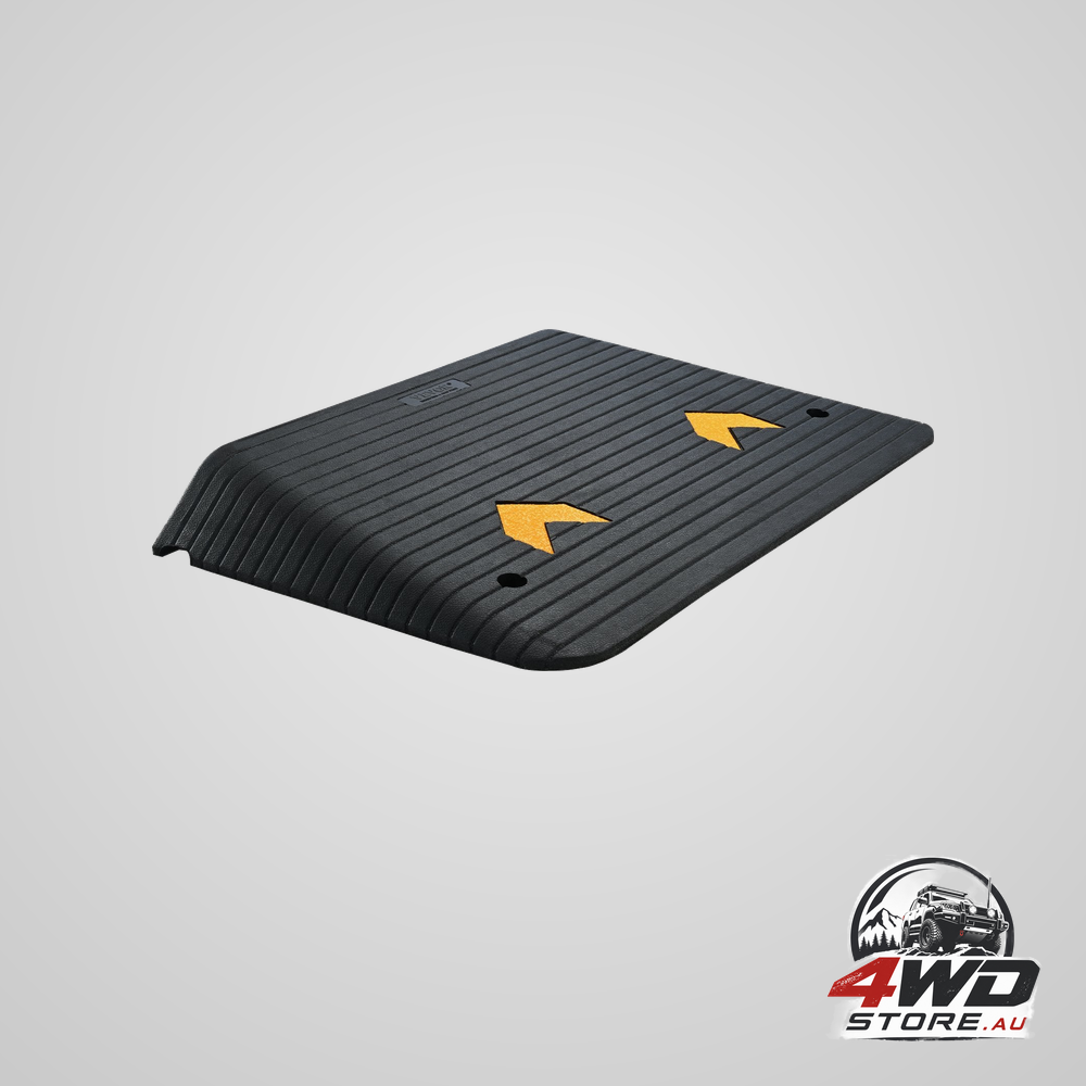 Upgraded rubber threshold ramp, 10.2 cm rise door ramp with 1 channel, natural rubber car ramp with non-slip textured