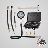 Compression tester adapter kit, 9 pcs automotive engine cylinder leak down compression test, accurate dual scale pressure