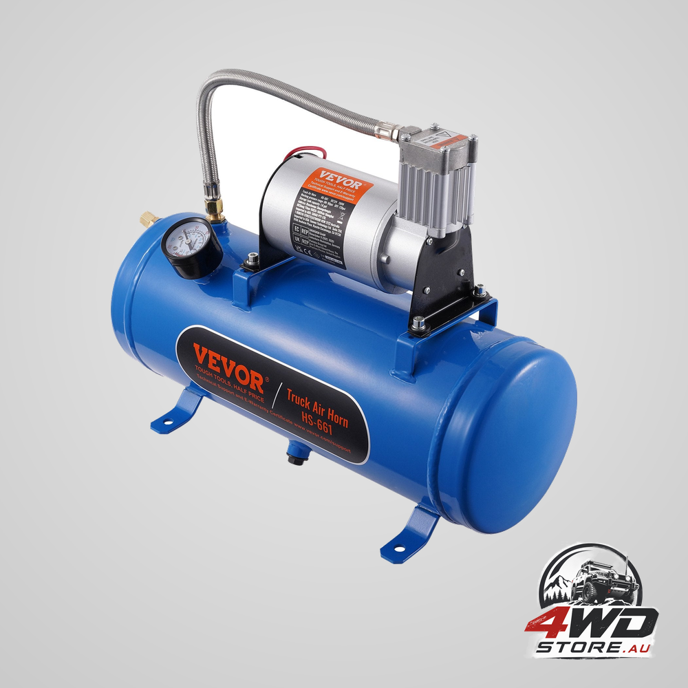 12V air compressor with tank 1.6 Gallon/6 l, train horn air compressor, 120 psi working pressure onboard air compressor