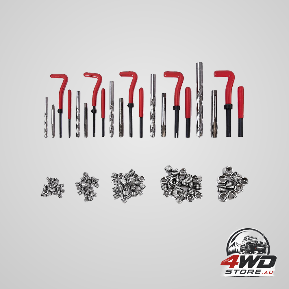 131Pc helicoil-type thread repair kit – metric insert tool set for damaged threads