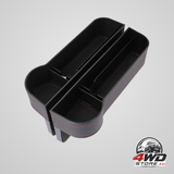 PU leather seat side gap storage box with phone and bottle holder for car interior