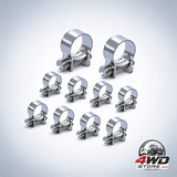10Pcs galvanized iron fuel hose clamps for automobile air pipe secure grip