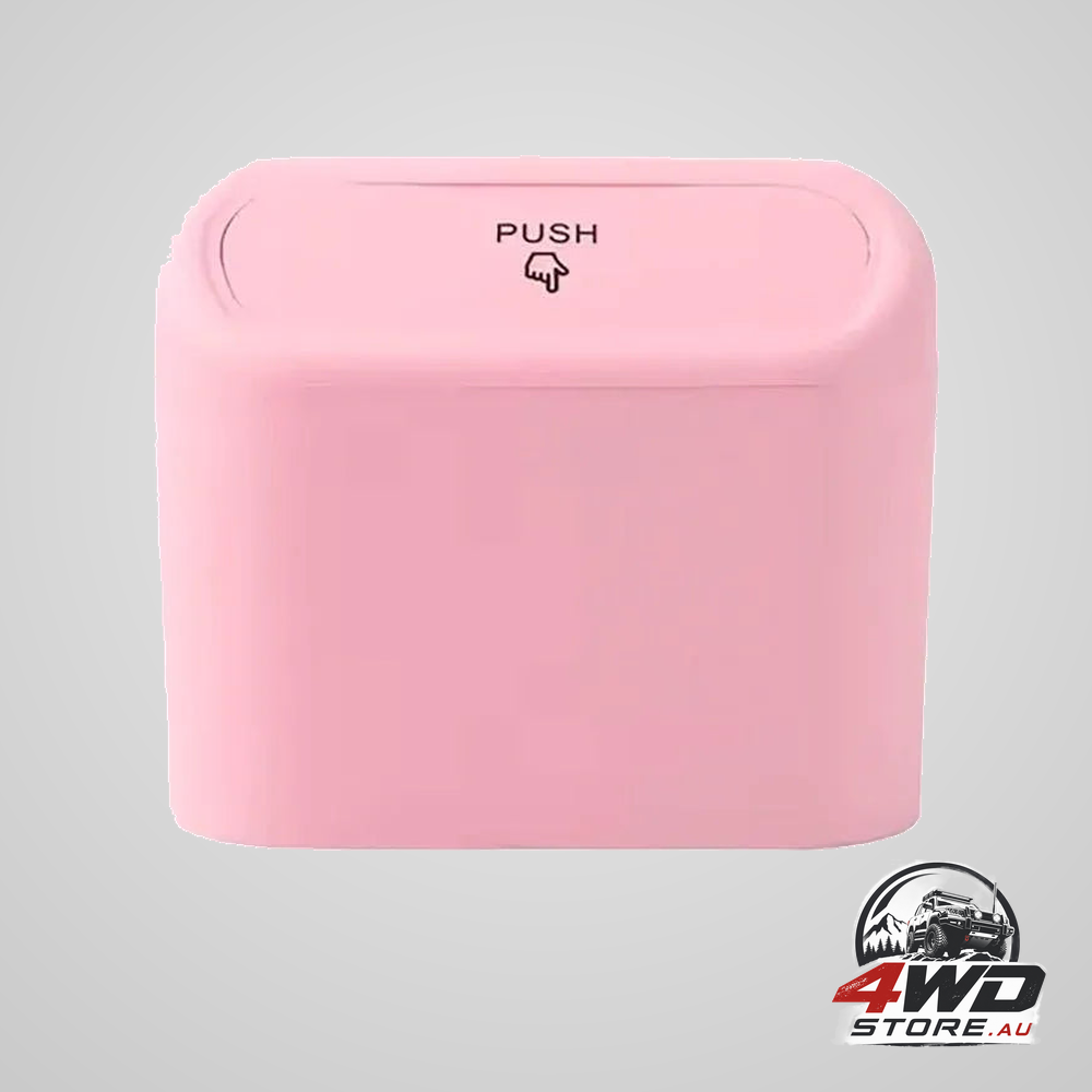 Car wastebasket door mounted multifunctional storage box trash bin organiser - pink