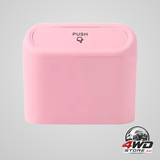 Car wastebasket door mounted multifunctional storage box trash bin organiser - pink
