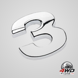 A-Z alphabet letters car sticker self adhesive auto badge emblem 3D chrome good - number 3