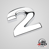A-Z alphabet letters car sticker self adhesive auto badge emblem 3D chrome good - number 2
