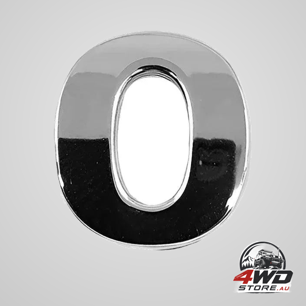 A-Z alphabet letters car sticker self adhesive auto badge emblem 3D chrome good - number 0