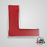 A-Z alphabet letters car sticker self adhesive auto badge emblem 3D chrome good - red l