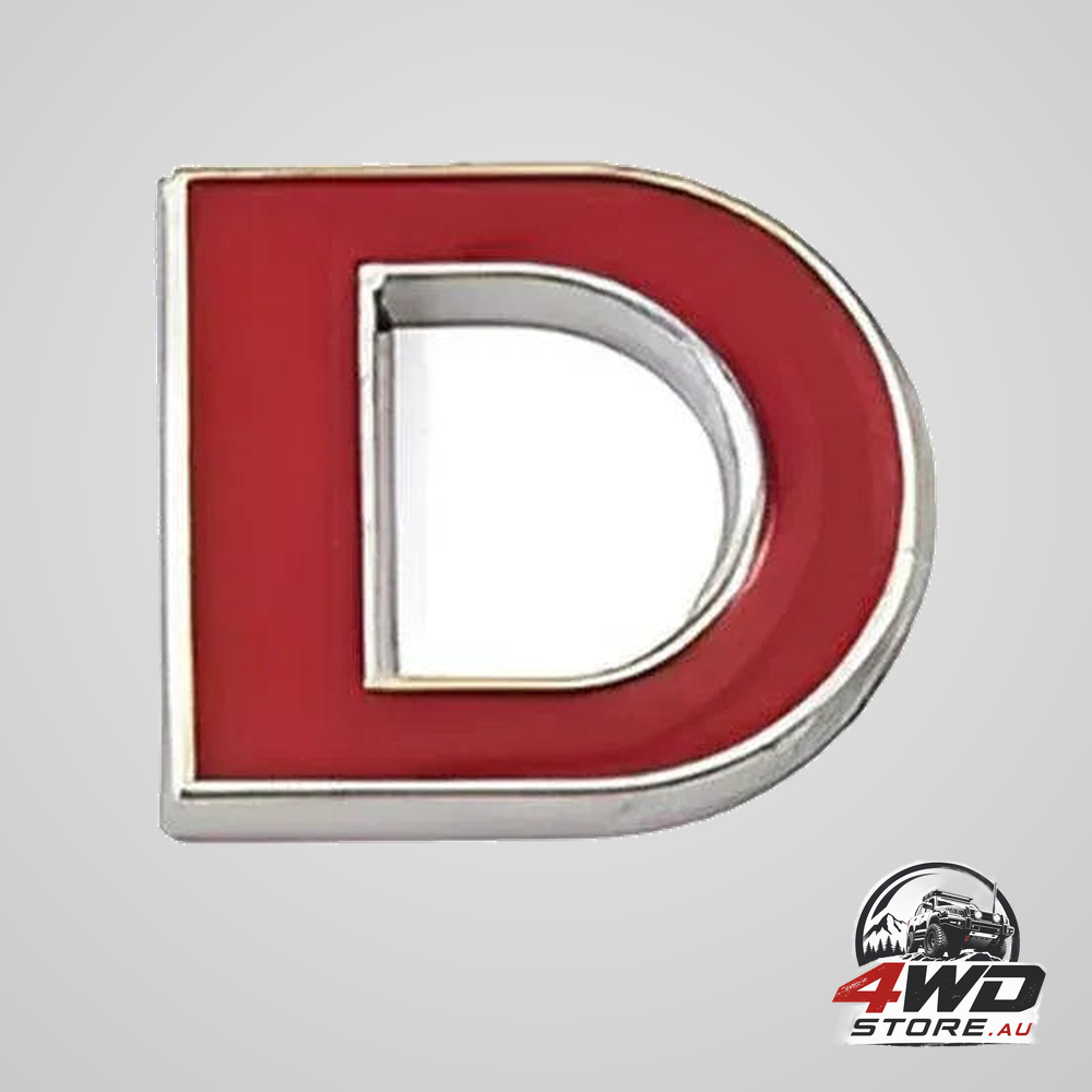 A-Z alphabet letters car sticker self adhesive auto badge emblem 3D chrome good - red d