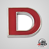 A-Z alphabet letters car sticker self adhesive auto badge emblem 3D chrome good - red d