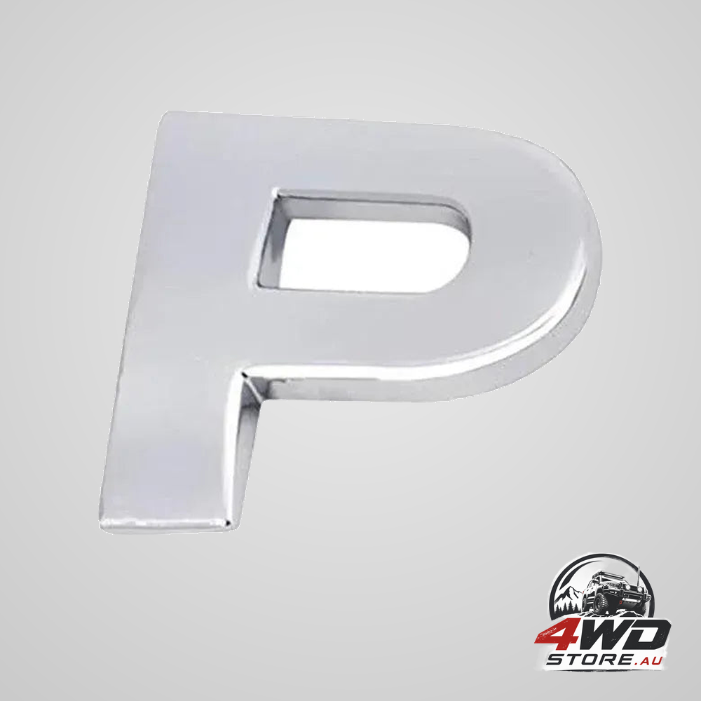A-Z alphabet letters car sticker self adhesive auto badge emblem 3D chrome good - p