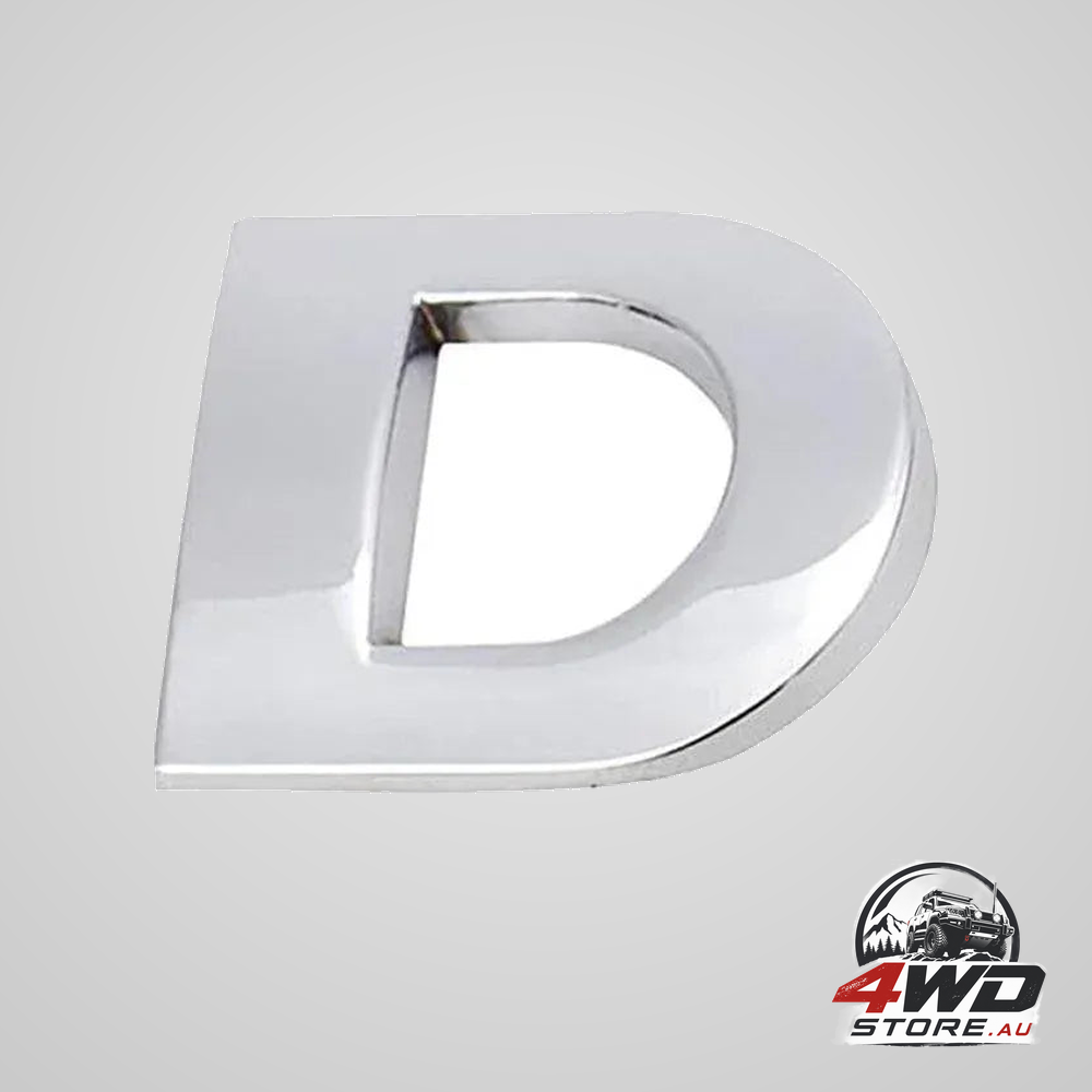A-Z alphabet letters car sticker self adhesive auto badge emblem 3D chrome good - d