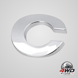 A-Z alphabet letters car sticker self adhesive auto badge emblem 3D chrome good - c