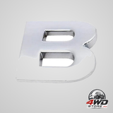 A-Z alphabet letters car sticker self adhesive auto badge emblem 3D chrome good - b