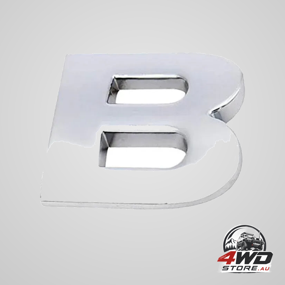 A-Z alphabet letters car sticker self adhesive auto badge emblem 3D chrome good - b