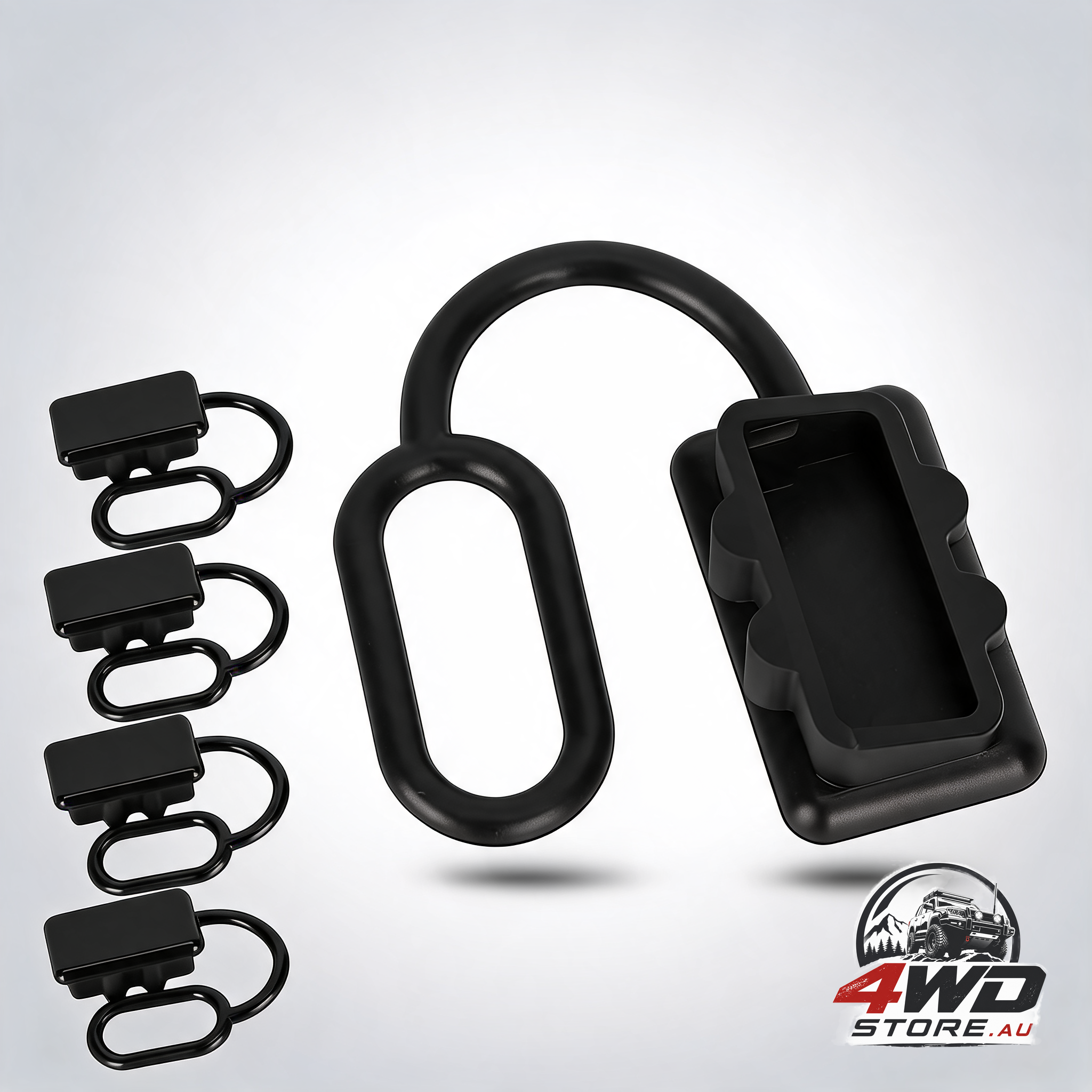 4 X dust cap black Anderson plug cover style connectors 50AMP battery caravan