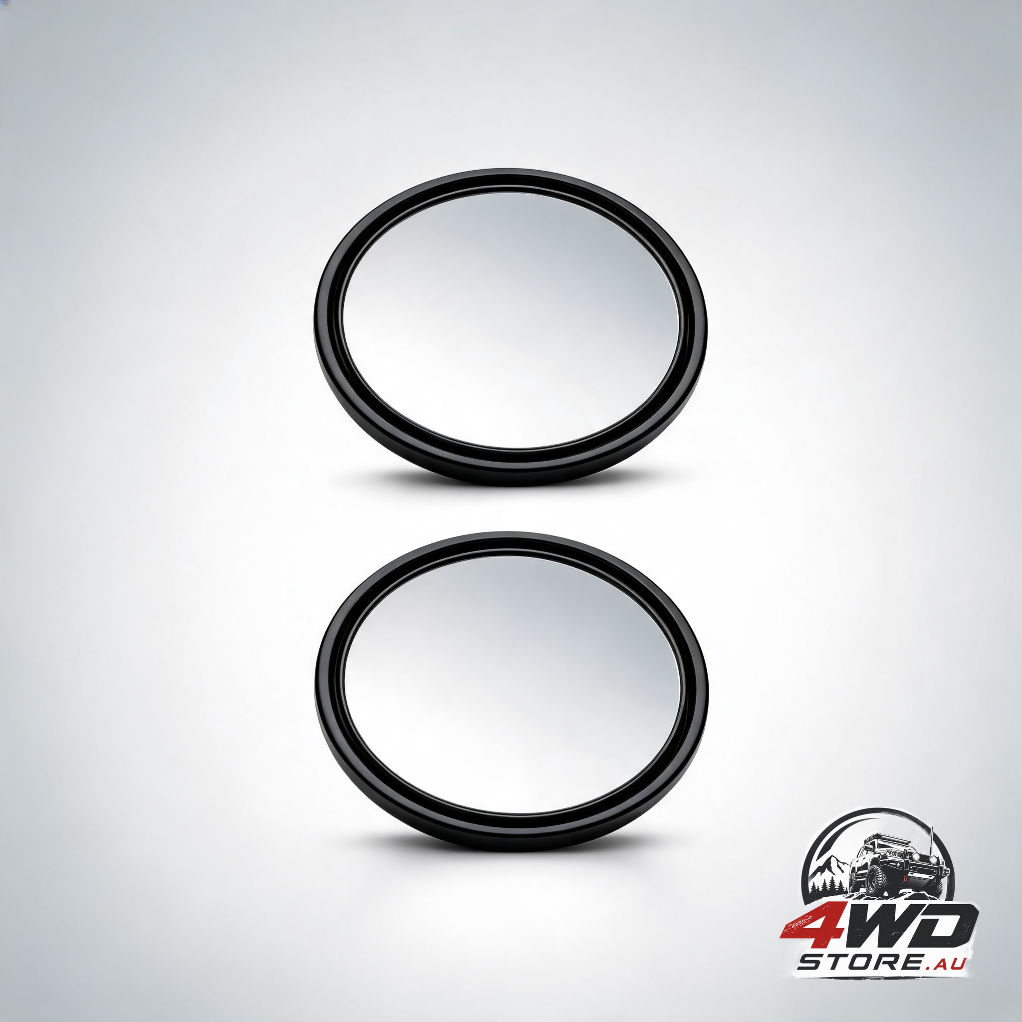 2X blind spot car mirror 360 wide angle adjustable rear side view convex black