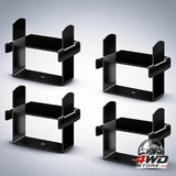 4-pack stainless steel 2.5 inch leaf spring clamp kit, bend repair clip, black