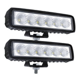 Pair 6in 18W LED Work Light Bar — view 3