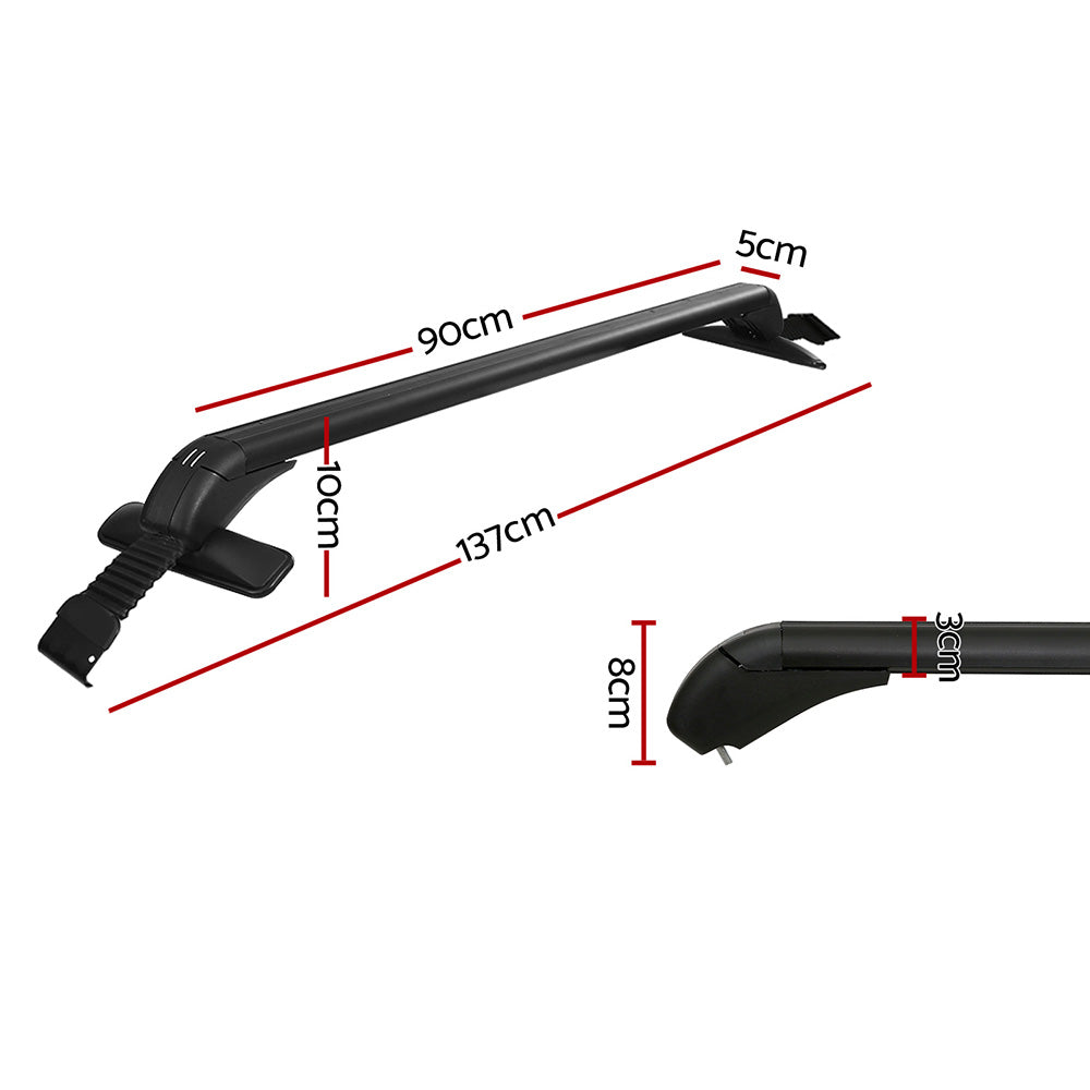 Universal 90cm Lockable Roof Rack Bars — view 3