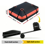 Giantz rooftop cargo bag 15 cubic ft waterproof — view 4