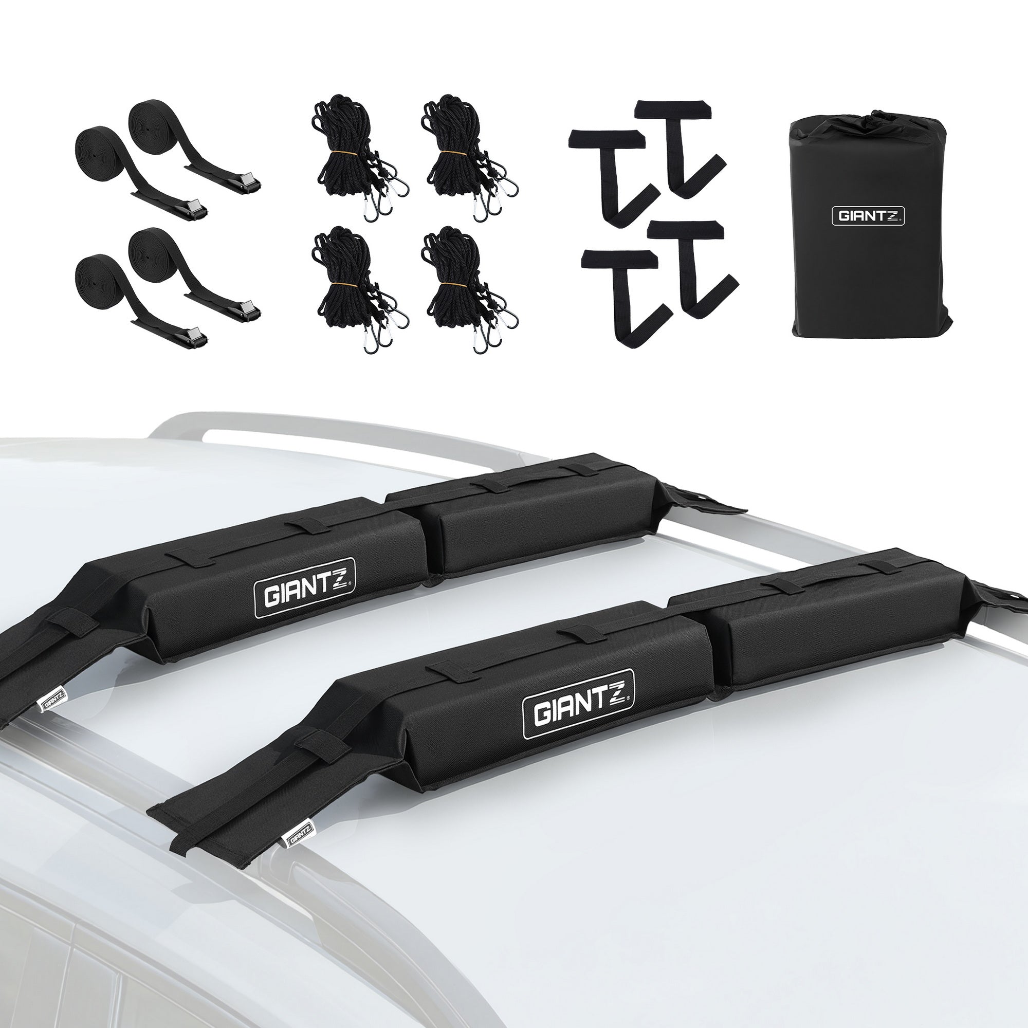 Giantz kayak roof rack pads universal — view 2