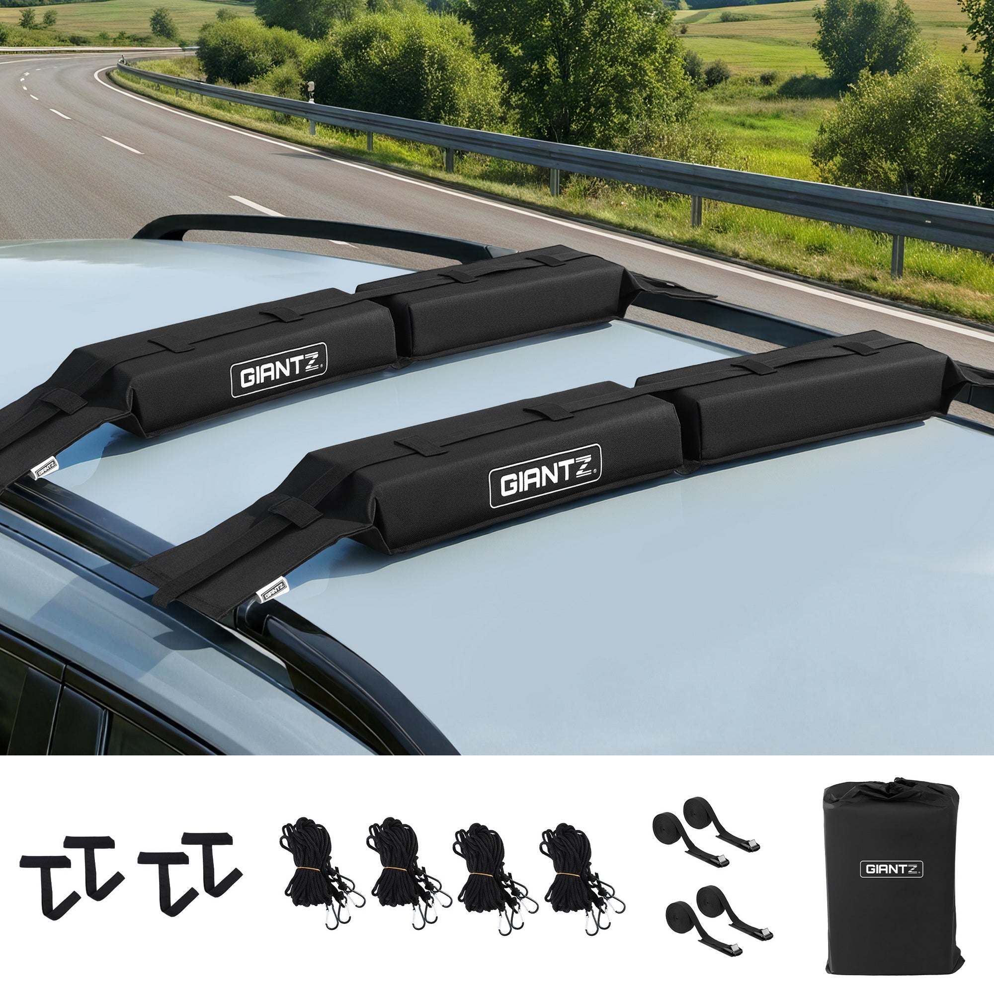 Giantz kayak roof rack pads universal — view 11