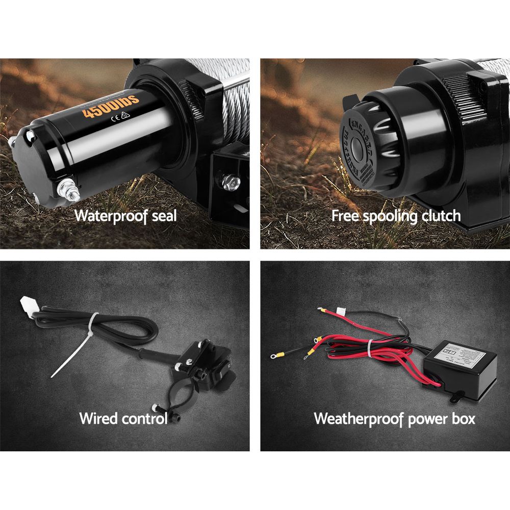 Giantz 4500LBS Electric Car Winch — view 7
