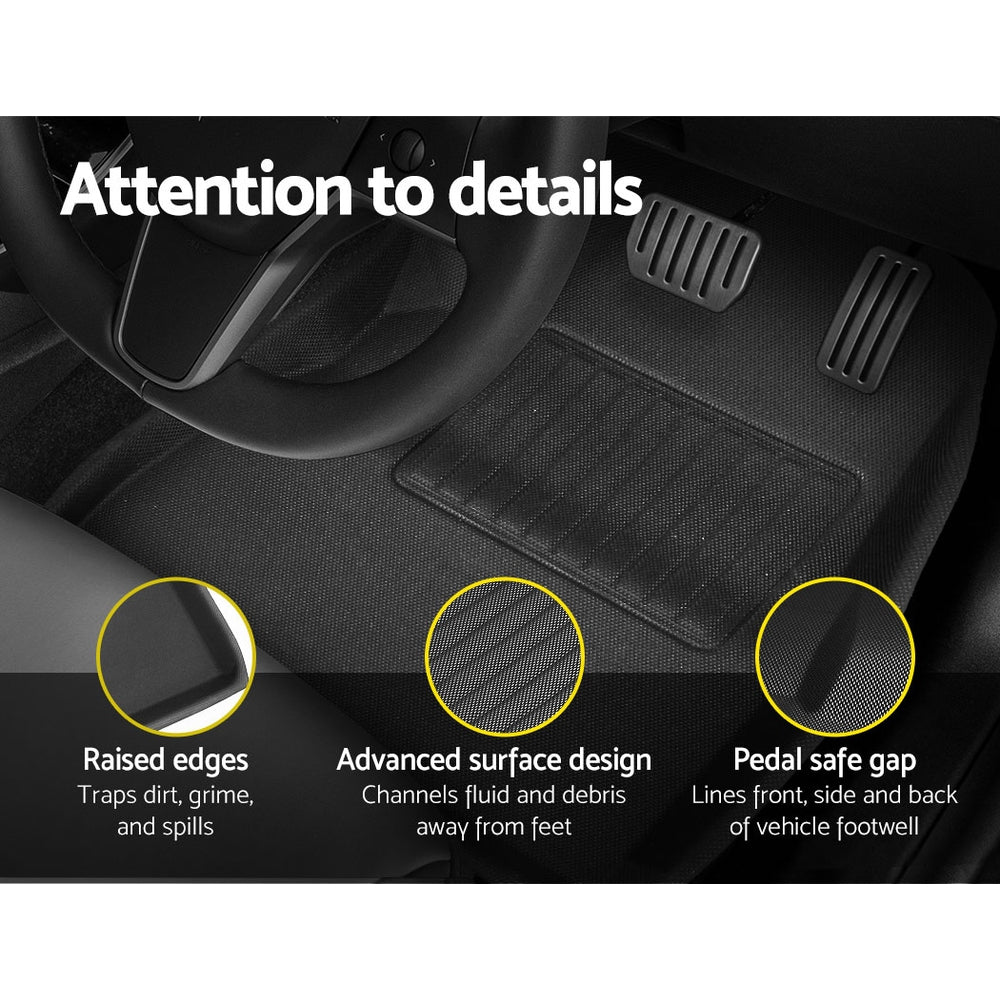 Weisshorn Rubber Floor Mats Tesla Model 3 — view 6