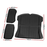 3-piece rubber mats Tesla Model 3 — view 3