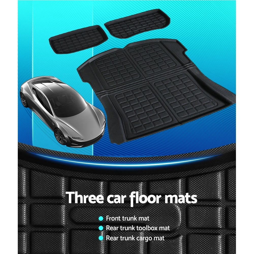 3-piece rubber mats Tesla Model 3 — view 5