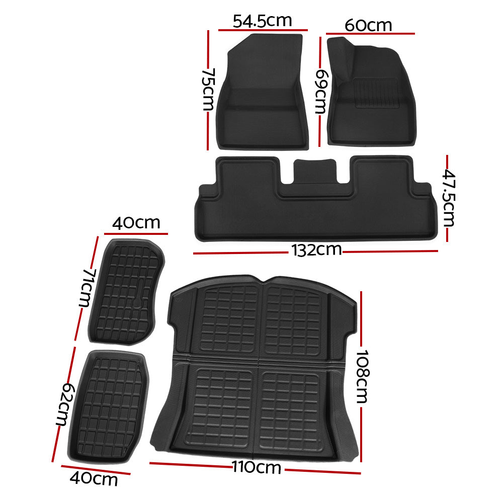 Weisshorn rubber floor mats Tesla Model 3 — view 3