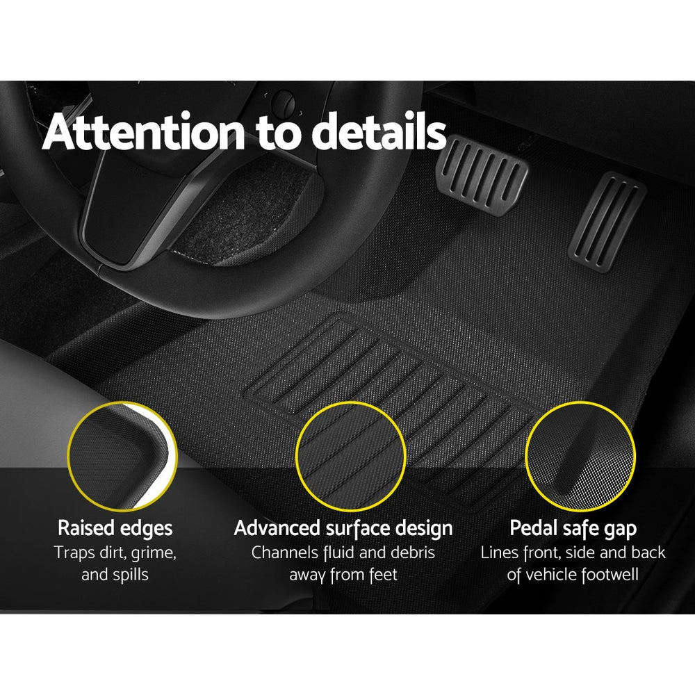 Weisshorn Tesla Model Y rubber mats set — view 6
