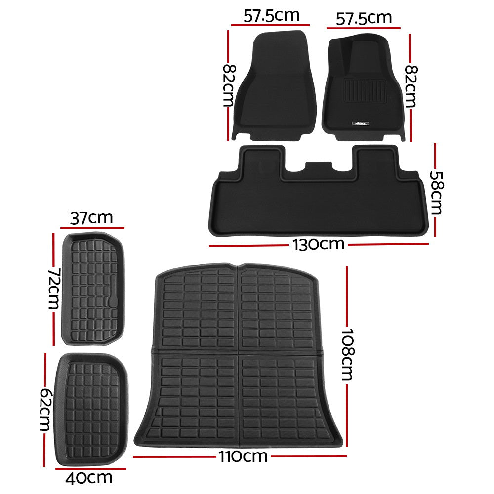 Weisshorn rubber cargo mats Tesla Model Y — view 3