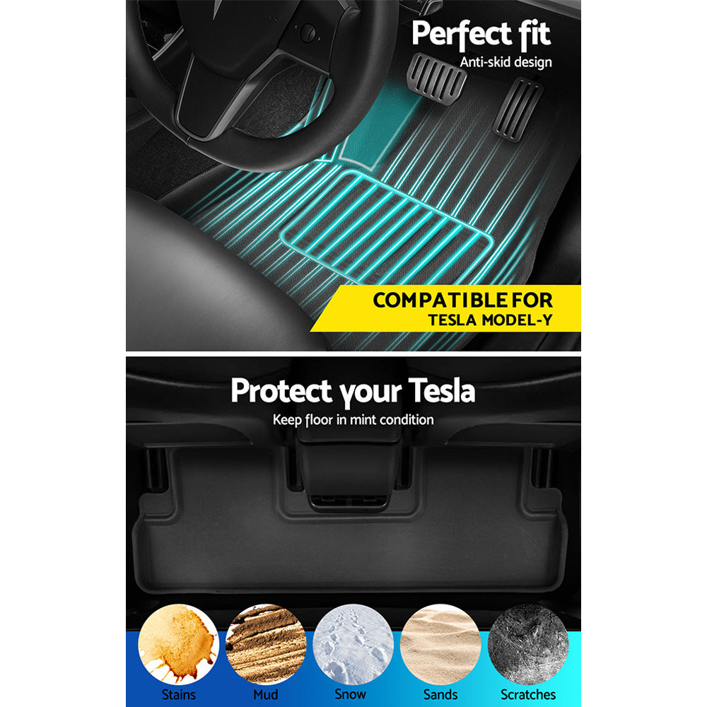Weisshorn rubber cargo mats Tesla Model Y — view 6