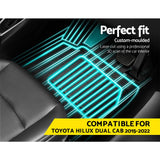 Weisshorn rubber floor mats Toyota Hilux — view 5