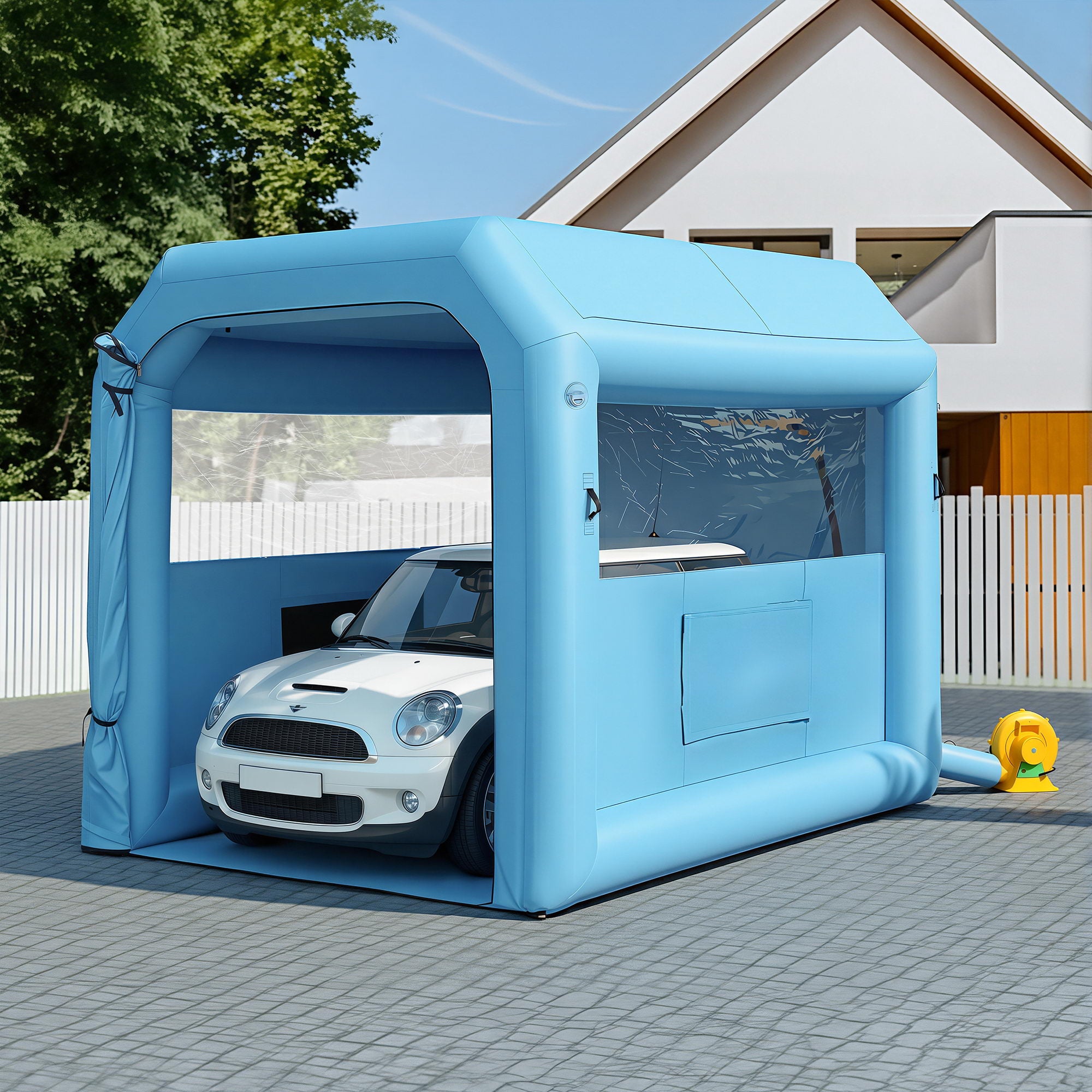 Giantz inflatable paint booth 2.5x2.5x3m 550W — view 3
