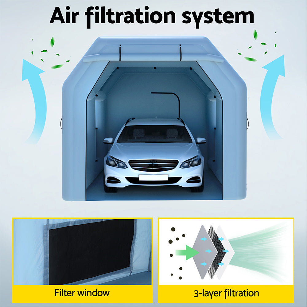Giantz Inflatable Spray Booth Car Paint — view 6