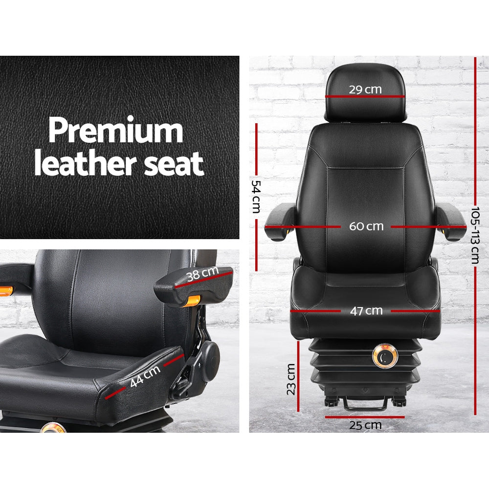 Giantz PU Leather Backrest Tractor Seat — view 3