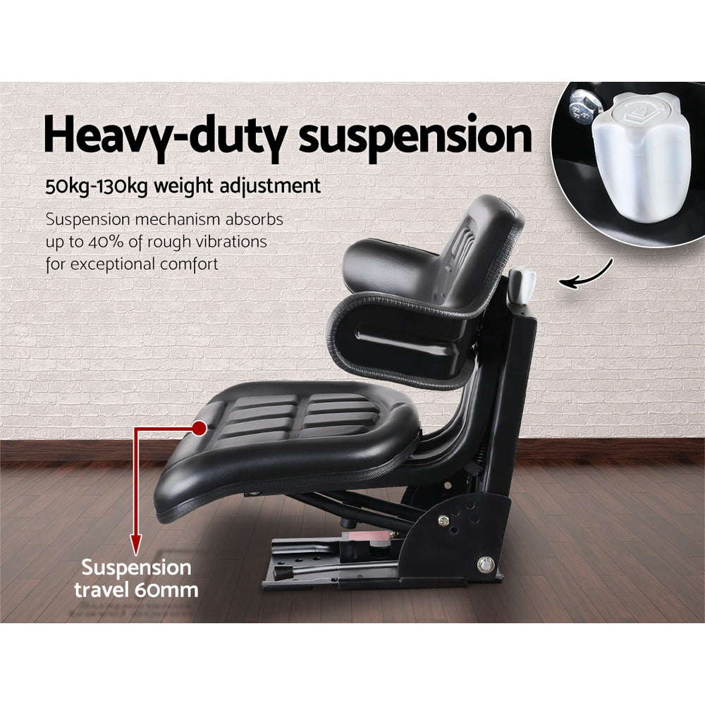 Giantz PU Leather Digger Tractor Seat — view 5
