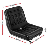 Giantz PU Leather Tractor Suspension Seat — view 3