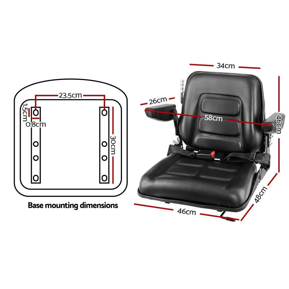 Giantz Suspension Tractor Seat Armrest — view 3