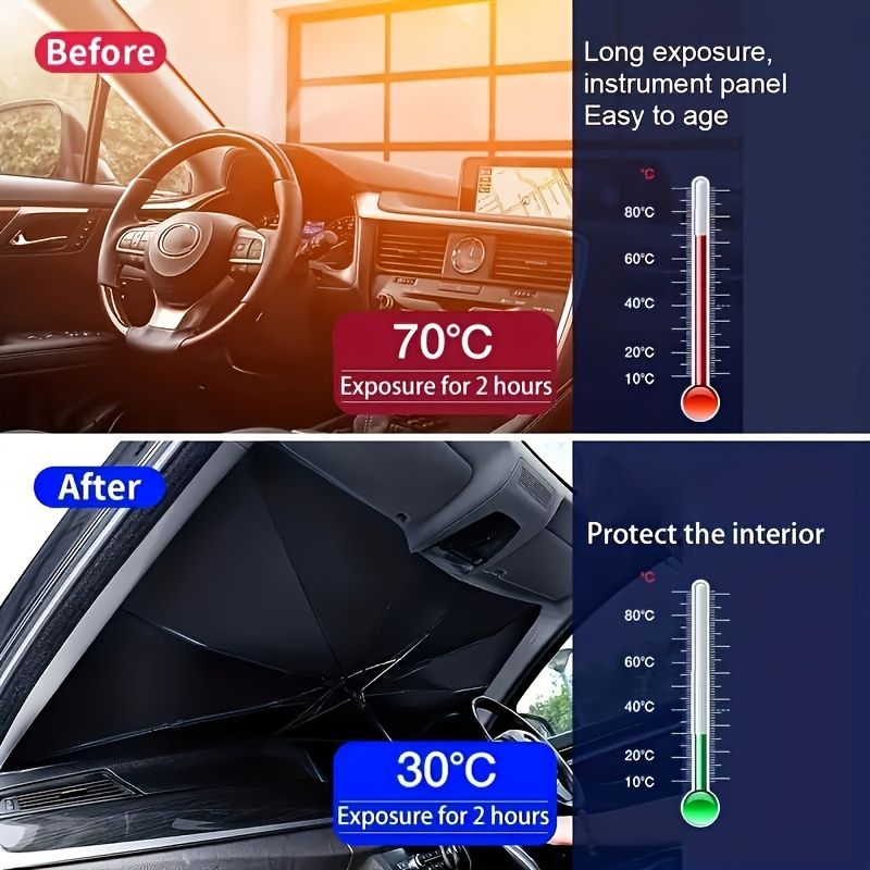 Car windscreen sun shade — view 11
