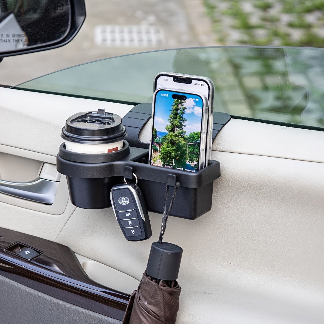 Car door storage cup holder organiser — view 2