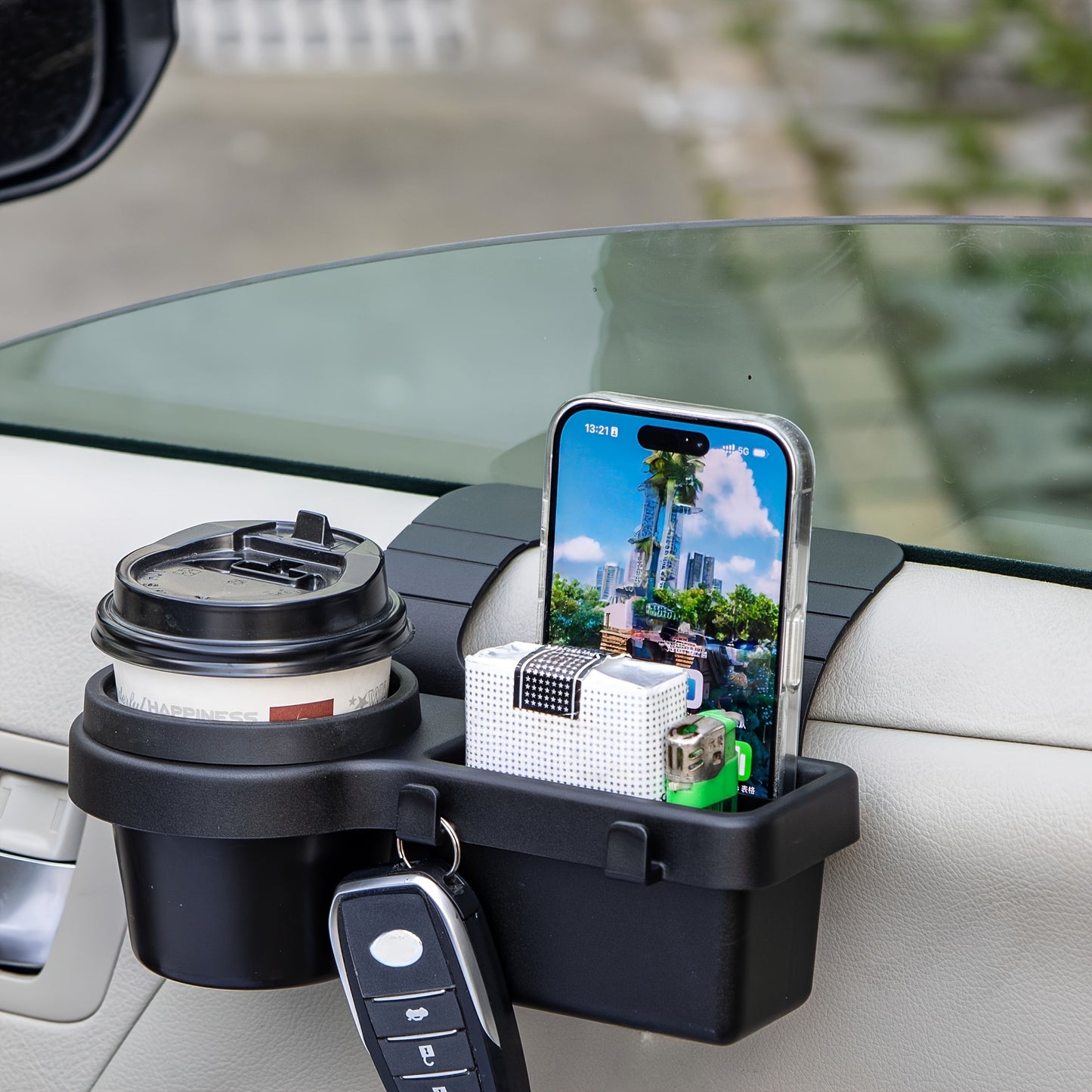 Car door storage cup holder organiser — view 11