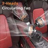 3-head car circulating fan — view 2