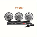 3-head car circulating fan — view 3