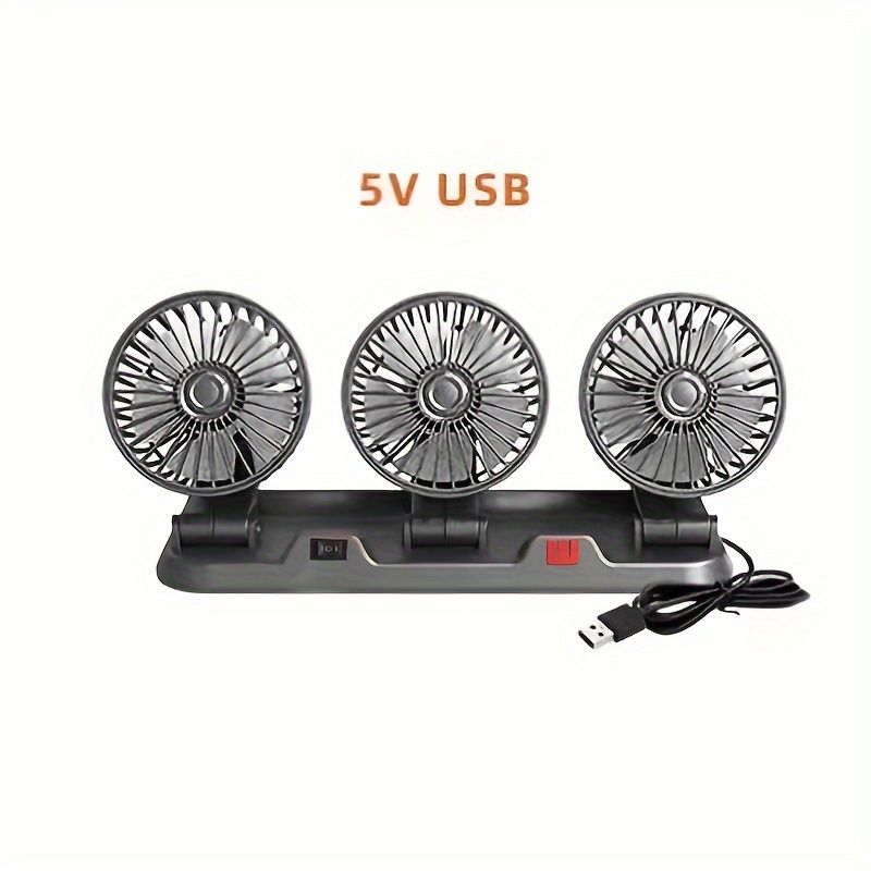 3-head car circulating fan — view 3